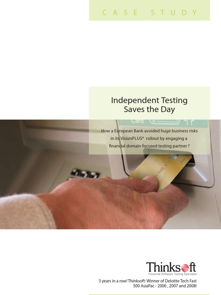 Independent Testing Saves The Day: Case Study | PDF | Credit Card ...