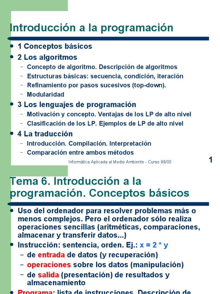 TEMA1 | PDF | Algoritmos | Programa de computadora