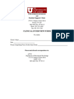 Adult Clinical Interview Form PDF