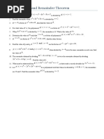 X - TeST - ICSE - Factor Theorem and Remainder Theorem2020