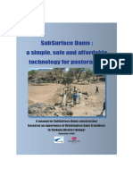 Sub Surface Dams - A Simple Safe and Affordable Technology For Pastoralists