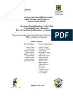 Propuesta Curricular para El Área de Ciencias Sociales. Mayo-Agosto de 2020. (Modalidad Virtualizada) - Fusionado PDF