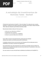 A Estratégia de Investimentos de Nicholas Taleb - Barbell