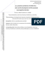 Insult To Injury-Potential Contribution of COVID-19 To Neuroinflammation and The Development of HIV-associated Neurocognitive Disorders