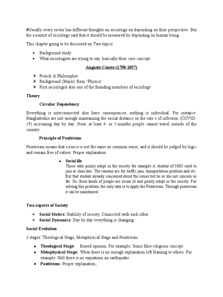 Hand Notes | PDF | Positivism | Sociology