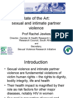 State of The Art: Sexual and Intimate Partner Violence: Prof Rachel Jewkes