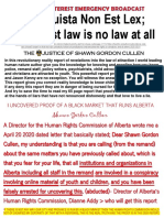 Lex Inuista Non Est Lex An Unjust Law Is No Law at All: Shawn Gordon Cullen