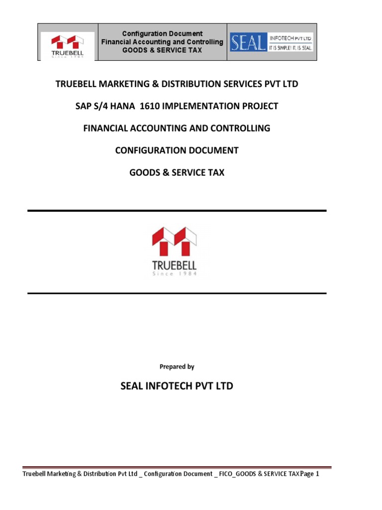 Truebell GST Configuration Guide | PDF | Value Added Tax | Taxes