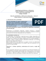 Guia de Actividades y Rúbrica de Evaluación - Unidad 2 - Tarea 3 - Enlace Químico y Estructura Molecular