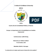 Ensayo La Importancia de La Contabilidad en El Ambito Empresarial