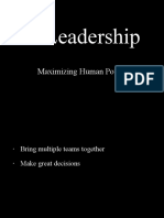 Leadership: Maximizing Human Potential