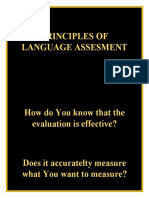 Principles of Language Assesment