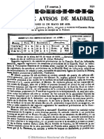 Diario de Avisos de Madrid. 22-5-1829