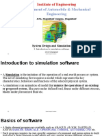 Department of Automobile & Mechanical Engineering: System Design and Simulation