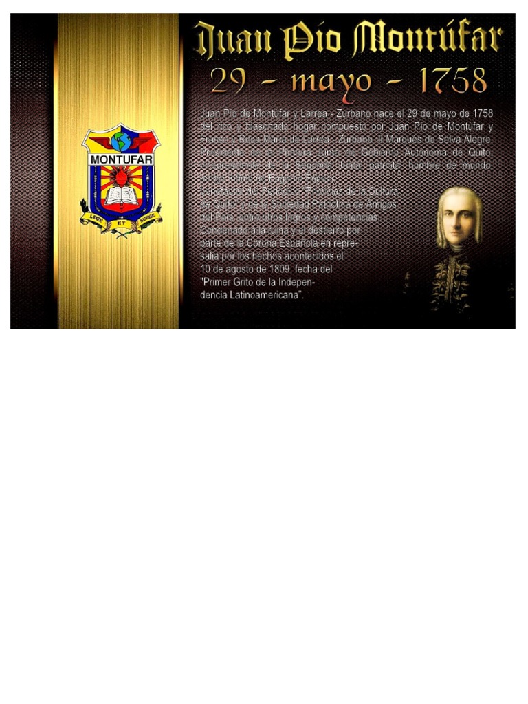 Juan Pío de Montúfar y Larrea | PDF