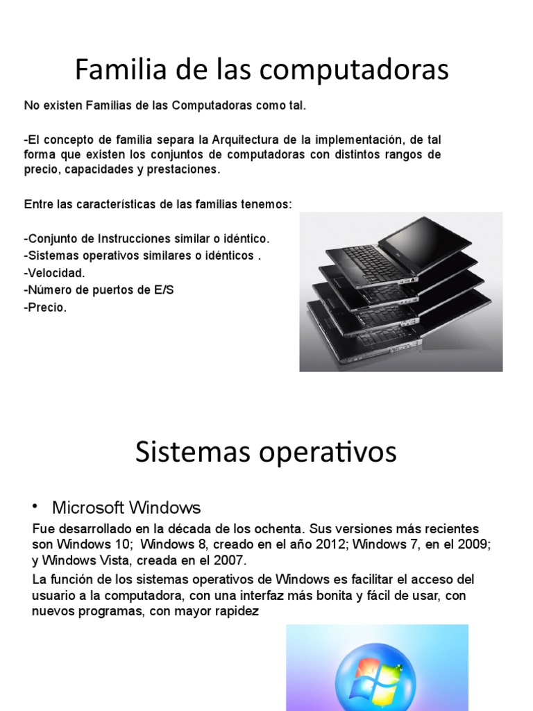 Familia de Las Computadoras | PDF | Hardware de la computadora ...