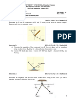 Engineering Mechanics Summer 2020 Mid Term