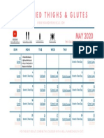 Toned Thighs & Glutes Workout Calendar - May 2020 PDF