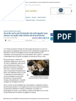 ConJur - Acordo Fechado Com Outro Advogado Não Exclui Direito A Honorários PDF