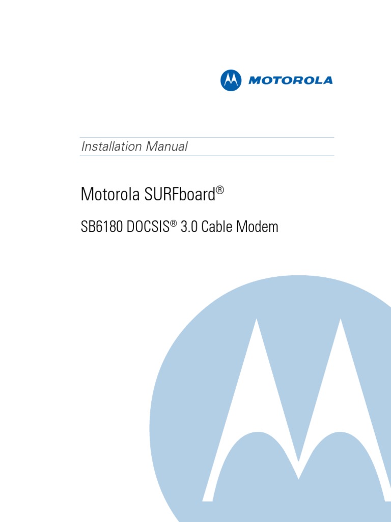 Motorola Modem User Guide sb6180 PDF Ip Address Computer Network