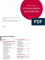 LG Gaming Monitor (Led Monitor ) : Owner'S Manual