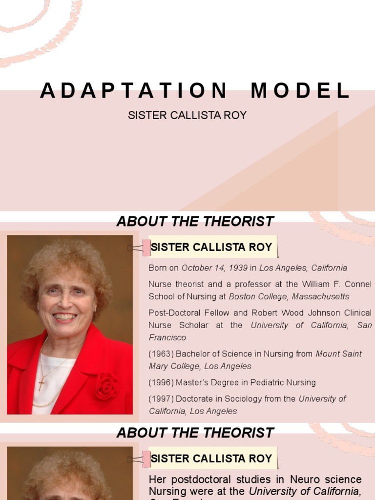 Sister Callista Roy's Adaptation Model | PDF | System | Behavior