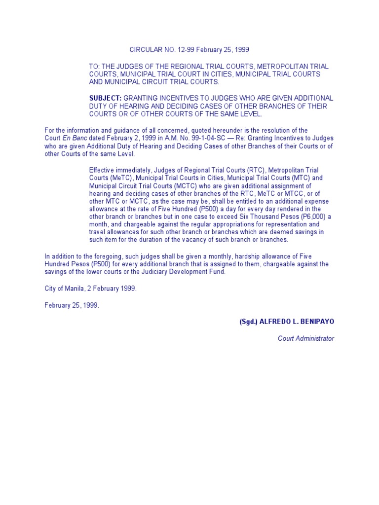 Incentives for Judges' Additional Duties | PDF