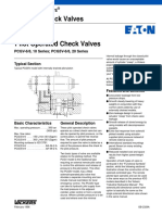 Check Valves. Pilot Operated Check Valves. Vickers. PCGV-6 - 8, 10 Series PCG5V-6 - 8, 20 Series. Typical Section. Features and Benefits PDF