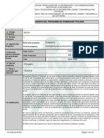 Infome Programa de Formación Titulada PDF