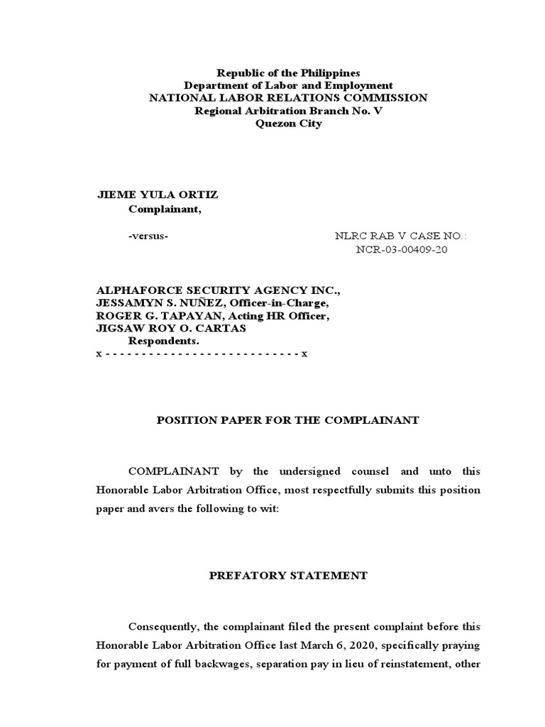 Constructive Dismissal Position Paper Pdf Employment Common Law