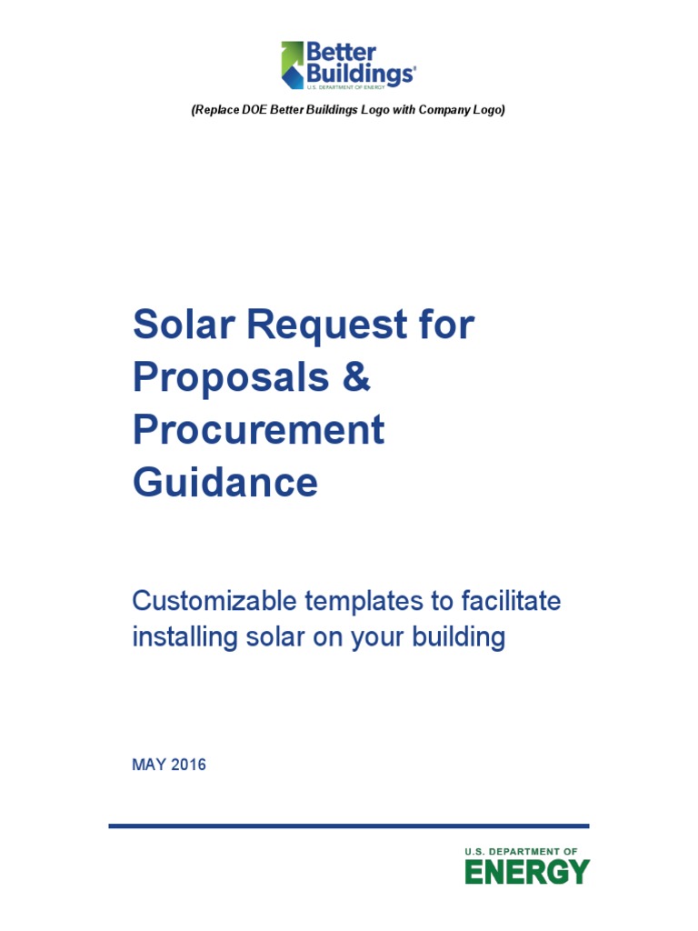 Solar RFP Template for Procurement | PDF | Solar Power | Request For ...
