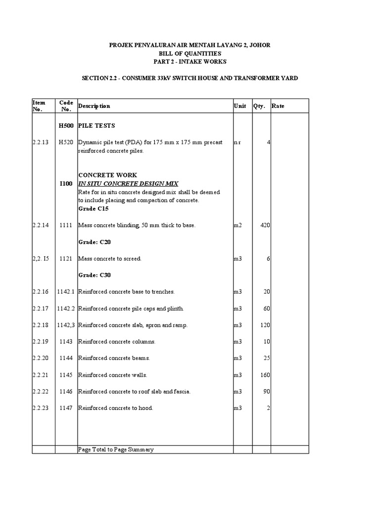 BQ - Structural Works | PDF | Galvanization | Concrete