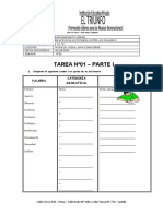 TAREA DE RELACIONES DE ANTONIMIA PARTE I