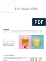 Solubilization in The Presence of Surfactants