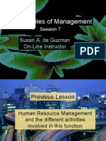 Principles of Management: Susan A. de Guzman On-Line Instructor