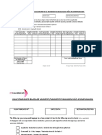 Unaccompanied Baggage Manifest