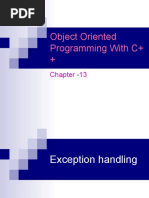 Object Oriented Programming With C+ +: Chapter - 13