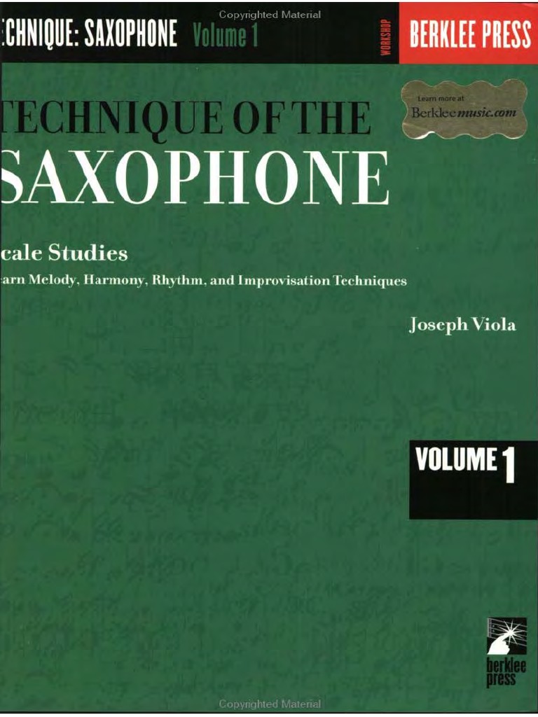 04 - Technique of The Saxophone - Vol 1 - Scale Studies PDF | PDF