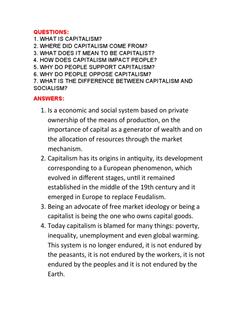 Understanding Capitalism: Key Concepts | PDF | Social Science | History