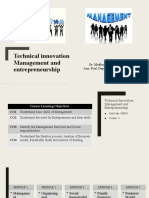 Technical Innovation Management and Entrepreneurship: Dr. Madhura Gangaiah Asst. Prof, Dept. of EIE, RNSIT