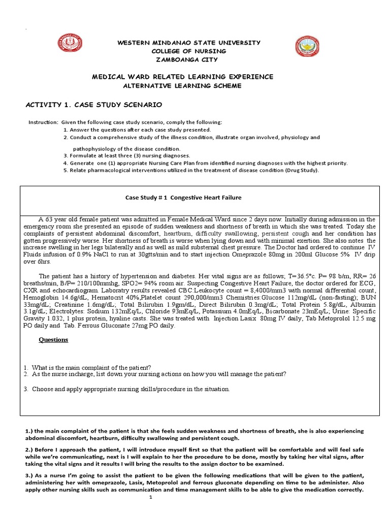 Congestive Heart Failure Case Study | PDF | Heart Failure | Heart