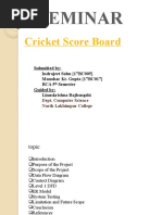 Seminar: Cricket Score Board