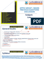 Appsc Group-I Mains Previous Questions Discussion: Subject: Law