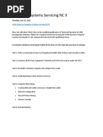 Computer Systems Servicing NC II: Thursday, June 25, 2015