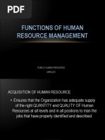 Functions of Human Resource Management