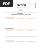 Answer Answer Answer: Section