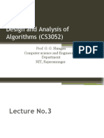Design and Analysis of Algorithms (CS3052)