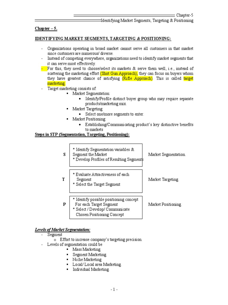 Market Segmentation and Targeting Strategies | PDF | Market ...