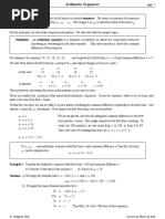 Arithmetic Sequences