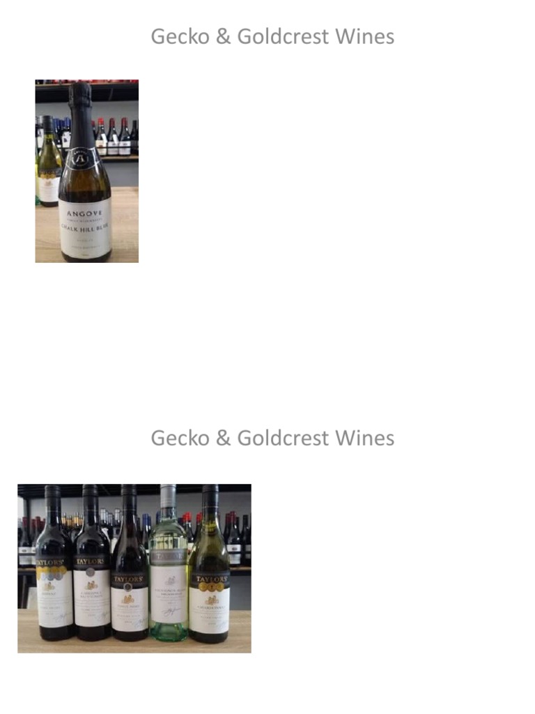 Gecko & Goldcrest Wines Overview | PDF